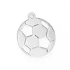 Anhänger Halsketten 50 Stück DIY Schmuck Hochglanz Fußball Fußball Mini Halskette Edelstahl Großhandelspreis