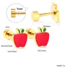 Ohrstecker 12 Paare/Los Apfel Birne Pfirsich Für Frauen Mädchen Niedliche Frucht Kind Modeschmuck Set Piercing Ohr Anti-allergie Geschenk