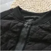Parkas 2020 Nowy jesień zimowy płaszcz damski ciepła kurtka Kobieta Kobieta Kobieta cienki bawełniany płaszcz z kołdry vintage Femmes Czarna odzież wierzchnia