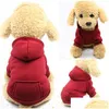 Abbigliamento per cani Dhs Stock Vestiti per animali domestici per cani di piccola taglia Abbigliamento Cappotto caldo Cucciolo Vestito Grandi felpe con cappuccio Chihuahua Fy3690 C0417 Consegna di goccia Dhbah