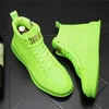 Tendance Nouveau Designer Hommes Fluorescent Vert Jaune Chaussures Casual Appartements Mocassins Mocassins De Luxe Punk Rock Baskets Zapatos Hombre