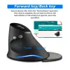 Möss Zelotes F17 Gaming Vertical Mouse 6Button 2400DPI Ergonomisk upprättstående Wireless LED -skrivbordsspelmöss för dator bärbara anteckningsbok