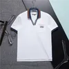 Italiensk herredesigner polo skjorta sommar lyx varumärke kläd mode brev broderat lapel kort hylsa t-shirt m-3xl