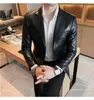 Casual Leather Jackets/Manlig Slim Fit Fashion Casual Leather Jackets/Man Coats S-3XL Brand Clothing Mens Autumn/Winter Jackets 240301