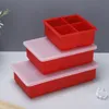 clephan Bar Tools Silicone Moulds Dust Proof Cover Tray Large Capacity Square Ice Cube Mold Mix Colors