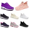 2024 NIEUWE MANNEN VROUWEN SCHOENEN WACHTEN Running Flat Shoes Soft Sole Fashion Purple White Black Comfortabele sportkleur Blokkering Q86-1 GAI