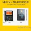 Radio Pocket AM/FM Radio Portable LCD Display Radio Receiver Mini Mp3 -speler met oortelefoon Universal Walkman Support TF Card Play