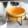 Alimentazione nuova ciotola per gatti in ceramica carina ciotola universale per mangiare animali domestici ciotola in bambù antiscivolo per cani e gatti ciotole per la tavola forniture per animali domestici