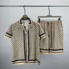 Modedesigner Hawaii Beach Casual Shirt Set Summer Men's Business Shirt Kort ärm Top Loose Shirt Asiatisk storlek M-XXXL Z60