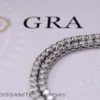 Роскошные ювелирные изделия 4 мм из нержавеющей стали с муассанитом, теннисная цепочка, браслет, ожерелье на заказ для мужчин и женщин