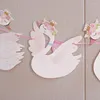 Party Decoration 1PC Creative Swan Banner Birthday Decorations for Girl Wedding Baby Shower Supplies Cartoon
