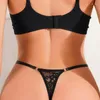 Women's Panties Women Lace Hollow Out Garter Sexy Lingerie Underwear Set Erotic Perspective Thongs Woman G-string Adjustable Panty