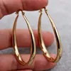 Hoop Earrings Fashion Gold Color Oversize For Women Big Metal Round Circle Simple Earring