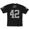 Stitched football Jersey 42 Ronnie Lott 1991 black mesh retro Rugby jerseys Men Women and Youth S-6XL