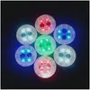 Mats Pads Mini Glow Led Coaster Intermitente Luz luminosa creativa Bb Botella Taza Etiqueta Mat Up para Club Bar Decoración de fiesta en casa D Dhcxa