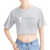 Dames T-shirts Oversimplified Vintage jaren 90 Crop Top Blootgesteld Navel T-shirt Oversize Oneck Tops Vrouwen Grappige T-shirt Mode