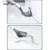 Чистящие щетки Силиконовая настенная щетка для унитаза для ванной комнаты без мертвых углов Быстросохнущая настенная чистящая щетка с длинной ручкой и держателемL240304