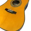 Guitare acoustique acoustique laquée jaune, série D45, 41 pouces, profil en bois massif