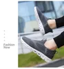 Nieuwe Grote Maat Heren One Step Luie Schoenen Lente en Herfst Mode Casual Gebreide Ademende Mesh Sportschoenen Antislip 44