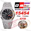 37mm 15454 givré A3120 montre automatique pour femme OMF cadran texturé noir Bracelet en acier inoxydable Super édition montres pour dames Puretimewatch Reloj Hombre