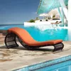 Mobilier de camping lit extérieur en rotin cour jardin chaises longues imperméables et protection solaire El Clubs piscines loisirs lits ronds T