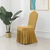 24色の結婚式の椅子カバースパンデックスライクラユニバーサルフリル椅子カバーウェディングエルバンケットの装飾は厚い240228