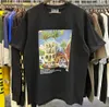 THE HIGHT TREET TIDE THERTS MEN THERTS KI TH Street View Printed Rose Omoroccan Tile for Men and Women Tee Cotton Tops