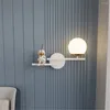 Vägglampor nordiska kreativa fjäril akryl boll ledlampa med dragomkopplare för barn sovrum sovrum studie soffa hem deco nattlampor