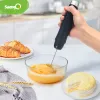 Verktyg Saengq Milk Frother Handheld Foamer Coffee Maker Egg Beater Cappuccino Stirrer Mini Portable Blender Kitchen Whisk Tool