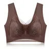 Reggiseni Intimo sexy Donna Push Up Per taglie forti Reggiseno in pizzo senza cuciture Chiusura frontale Bralette con reggiseno senza fili