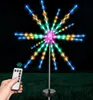 Feuerwerk Meteor Lichterkette Fernbedienung 8 Modi RGB Warmweiß Gartendekoration Wasserdicht Weihnachten Outdoor Batterie Solar L4957353