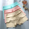 Damenhöschen 2024 Eisseide Nahtlose Unterwäsche Baumwolle Schrittshorts Damen Sicherheitshose Vier Ecken Panty Sommer Dünnschnitt