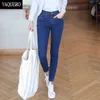 Jeans Femme Grossiste - Basic 5 Poches Mi Taille Skinny Jeans Pour Femme 2016 Femme FACILE À PORTER Slim Fit Stretch Denim Pantalon Femme Noir Gris Bleu 240304