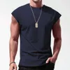 Cross Border E-Commerce And Foreign Trade Summer New Men's T-Shirts In Solid Color, Casual Men's Camisole, Round Neck, Short Sleeved Men's Short Sleeved