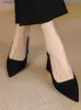 Elbise ayakkabıları kadın pompalar sıcak satış siyah yüksek topuklu sandallar yaz 2023 yeni parti seksi kalın katır terlik bayanlar düğün zapatosh2434