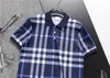 Europejska marka designerska męska koszula polo haft mody Check Lapel krótkie rękawowe koszulka M-3xl 23