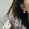 Boucles d'oreilles pendantes en argent sterling S925, édition coréenne, texture à la mode, sac brossé pour femmes, INS princesse lune, bijoux de style dents