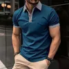 Chemises décontractées pour hommes Fashion printemps et été à manches courtes à manches courtes revers Heavy T pour hommes Tall Mens Shirt