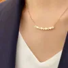 Designer Honeycomb Necklace 18K electroplated rose gold fashion clavicle chain Honeycomb pendant Smile a word necklace