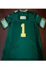 001 Edmonton Eskimos 1 WARREN MOON White Green real Full embroidery College Jersey Size S4XL or custom any name or number jersey5677635