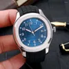 Wristwatches Luxury Men Mechanical Watch Silver Rose Gold JUMBO Stainless Steel Automatic Watches Blue White Rubber Strap Sapphire