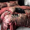 дизайнерское постельное бельекомплект одеялDeluxe Nude свадебный красный комплект одеял из 4 предметов с принтом Постельное белье в пасторальном стиле
