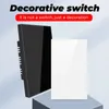 Smart Home Control SMATRUL Blank Decorative Wall Switch US Brazil Bottom Box Tempered Glass Without Wifi Touch Function Black White Gold