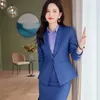 Kvinnors tvådelar Pants Formella enhetliga stilar Pantsuits Blazers Feminino för kvinnor Autumn Winter Ladies Professional Business Work Wear