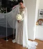 Cheap Chiffon Wedding Wraps Appliques Lace Wedding Jacket Bridal Cloak Lace Chiffon Bridal Dress039s Cape2059982