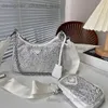 TOTES Designer Torby moda luksusowe torebki torebki torebki nowe torby diamentowe luksusowe torby na ramię krzyż body torebka torebka Pakiet rhinestone T240304
