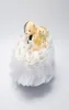Feis Romantic Two Bears Heartshaped White Rose Music Ring Box Ring Pillow Wedding Accessory8315811