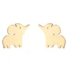 Stud Earrings Stylish Stainless Steel Cute Elephant Animal Jewelry Gift For Lovers