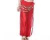 Stage Wear Belly Dance Pants Arabic Halloween Lantern Shiny Fancy India Outfit Free Size (Coin Belt Not Included)