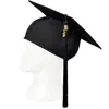 Berets Bachelor High School Graduation Hat 2024 Decors Décrits pour les étudiants Headwear